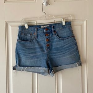 Madewell high-rise button fly jean shorts